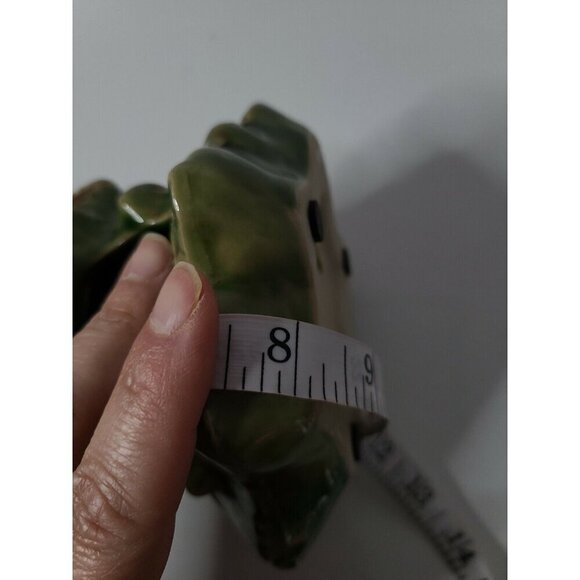 Vintage Porcelain Green Christmas Tree Tee Light Candle Holder Holiday Decor - Picture 5 of 6